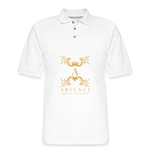 Men's Pique Polo Shirt - white