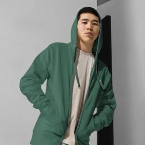 Burning Checks Unisex fleece zip up hoodie