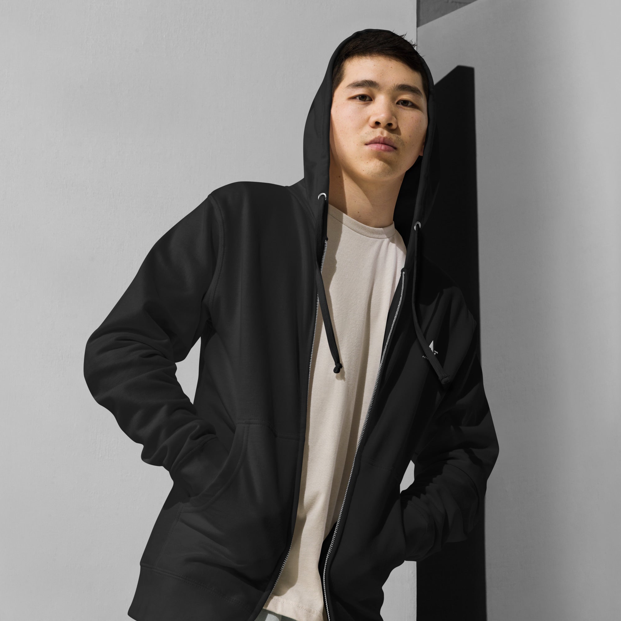 Burning Checks Unisex fleece zip up hoodie