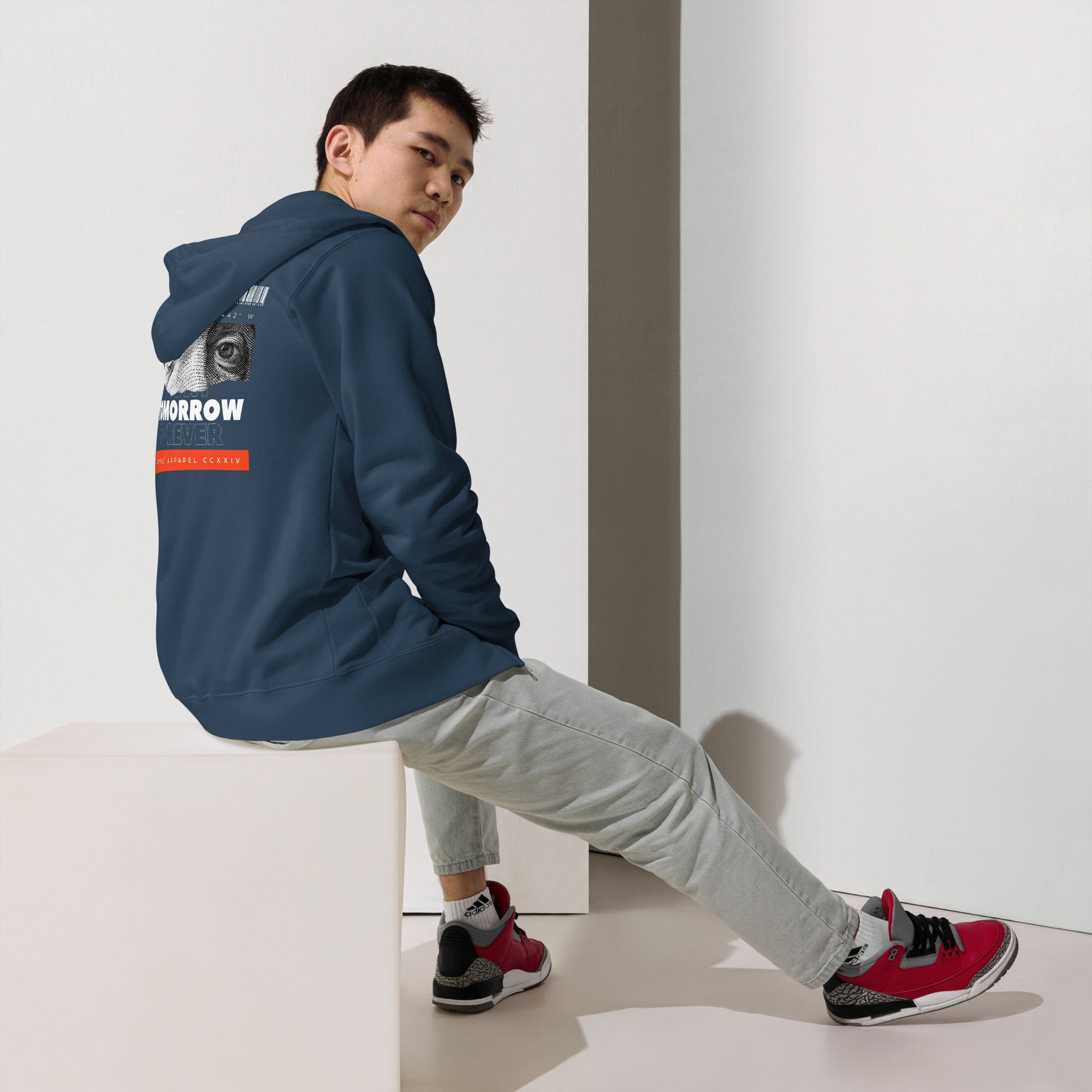 Burning Checks Unisex fleece zip up hoodie