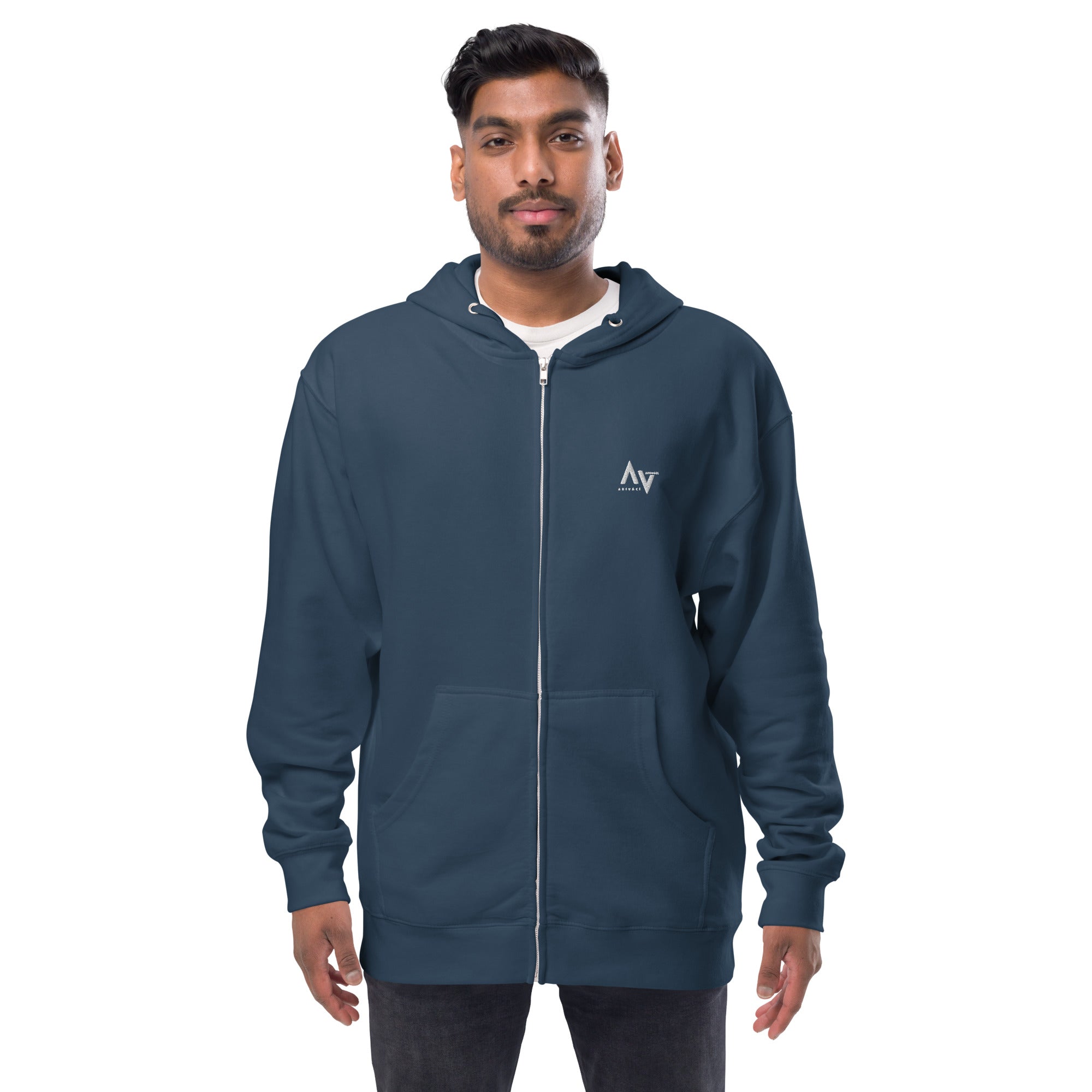 Burning Checks Unisex fleece zip up hoodie
