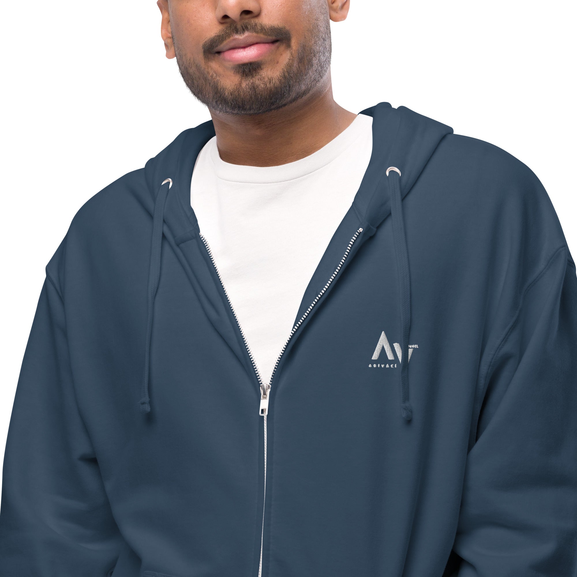 Burnin Checks fleece zip up hoodie