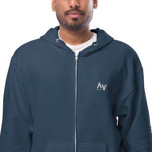 Burnin Checks fleece zip up hoodie